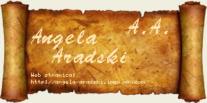 Angela Aradski vizit kartica